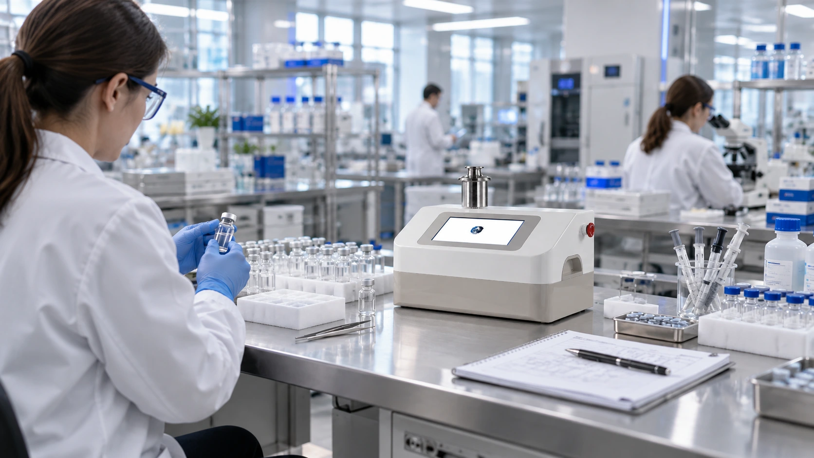 MedIntegrity MFT-600 tester in a pharmaceutical laboratory